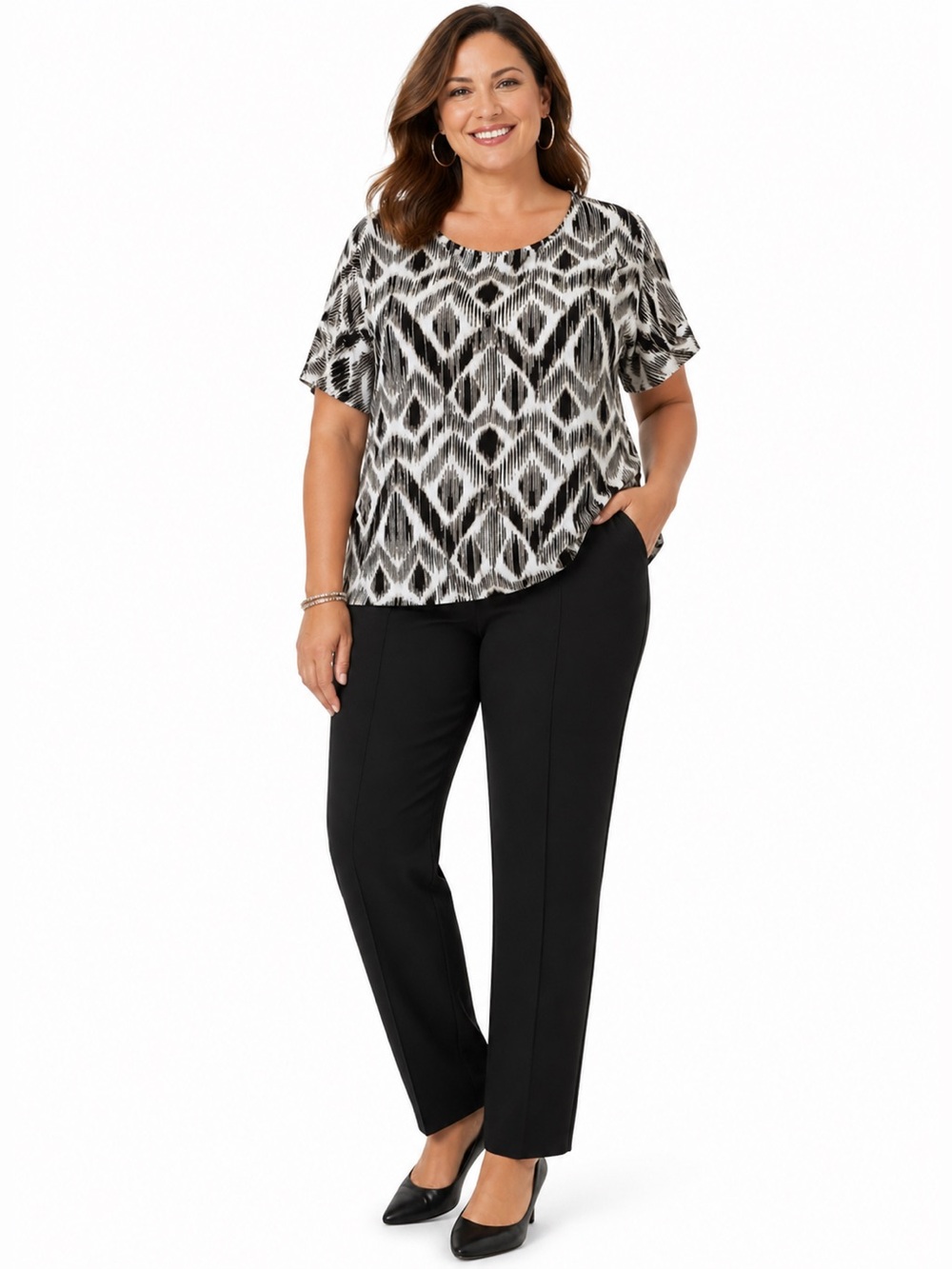 Chicos Travelers blouse Chicos size 2 USA size large